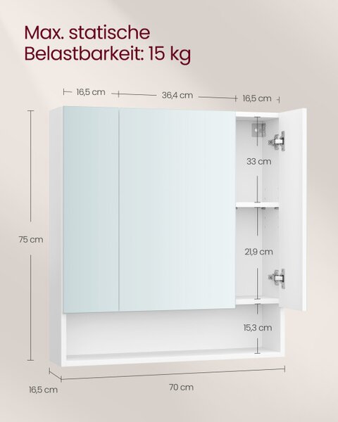Zrcadlová skříňka BBK129W01