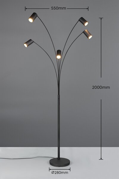 Trio T412400532 stojací lampa MARLEY GU10