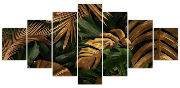 Obraz - Zlaté listy (210x100 cm)