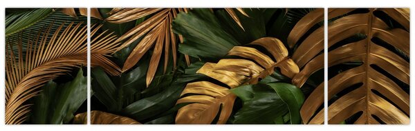 Obraz - Zlaté listy (170x50 cm)