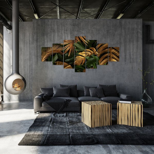 Obraz - Zlaté listy (210x100 cm)