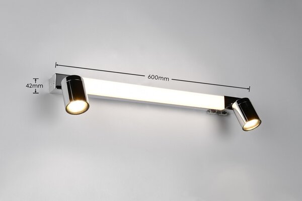 Trio T281470306 LED nástěnné svítidlo nad zrcadlo ENRICO | 7W integrovaný LED zdroj | 620lm | 2300+3000+4000K