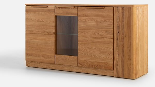 Szynaka Komoda London 45 165 cm z masivu s LED osvětlením dub přírodní