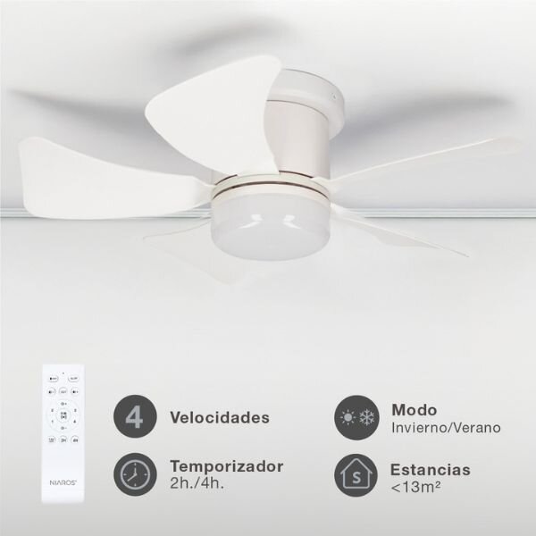 Stropní ventilátor se světlem Oristan 46cm 25W 1400lm CCT, dálkové ovládání, 3 roky záruka