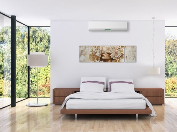 Obraz - Dívka s růžemi (170x50 cm)