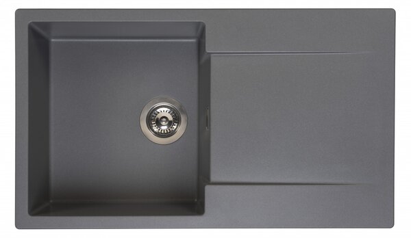 Granitový jednodřez REGINOX AMSTERDAM 860.0 s odkapem, barva Grey metalic (silvery)