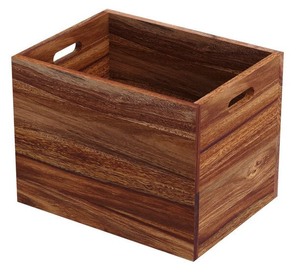 Koš na noviny 40x30x30 Gani z indického masivu palisandr