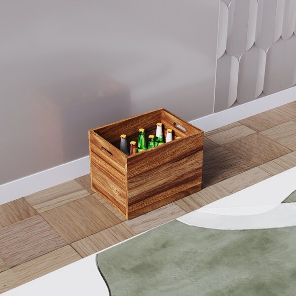 Koš na noviny 40x30x30 Gani z indického masivu palisandr