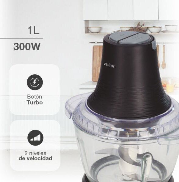 Elektrický sekáček Väline Boali 300W, 1l, 2 rychlosti, na maso zeleninu led, 3 roky záruka