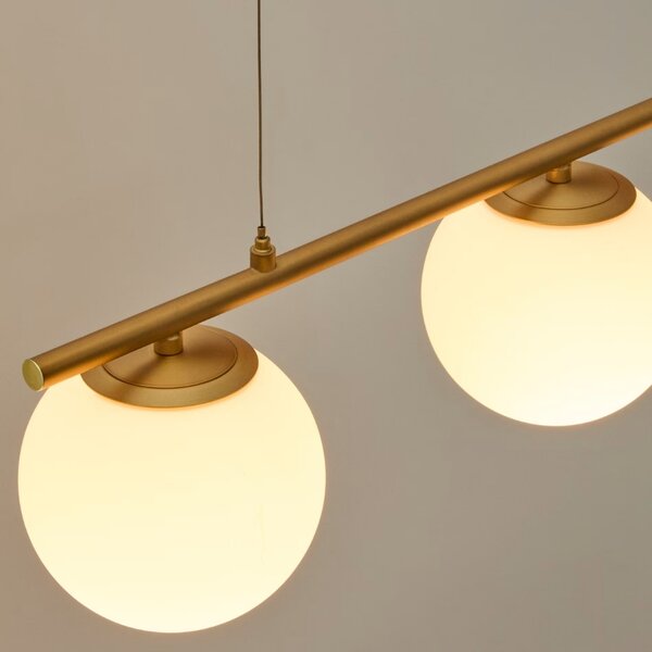 Kave Home Zlaté kovové závěsné světlo Brisia 73 cm