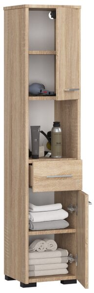 Koupelnová skříňka FIN 30 2D 1SZ 1W 140 cm sonoma