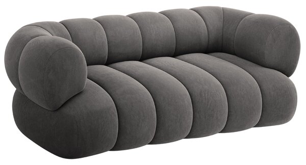 -25 % Dny MOMENTI– Cosmopolitan Design Šedá sametová dvoumístná pohovka Koge 180 cm