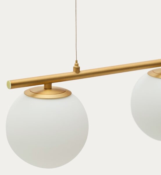 Kave Home Zlaté kovové závěsné světlo Brisia 73 cm
