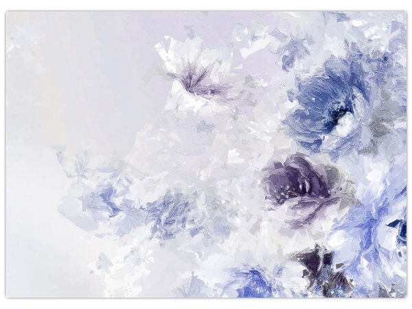 Obraz - Kvetiny, texturovaná malba (70x50 cm)