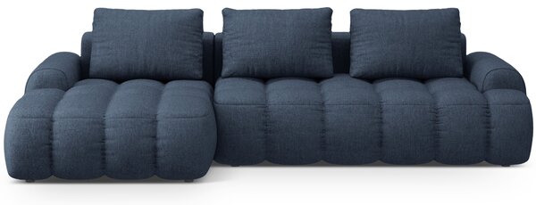 -25 % Dny MOMENTI– Cosmopolitan Design Tmavě modrá rozkládací pohovka Linz 275 cm, levá
