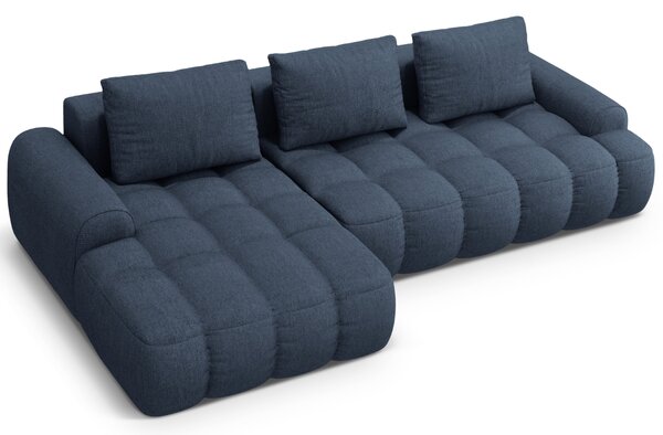 -25 % Dny MOMENTI– Cosmopolitan Design Tmavě modrá rozkládací pohovka Linz 275 cm, levá