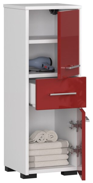 Koupelnová skříňka FIN 30 2D 1SZ 85 cm červená, lesk