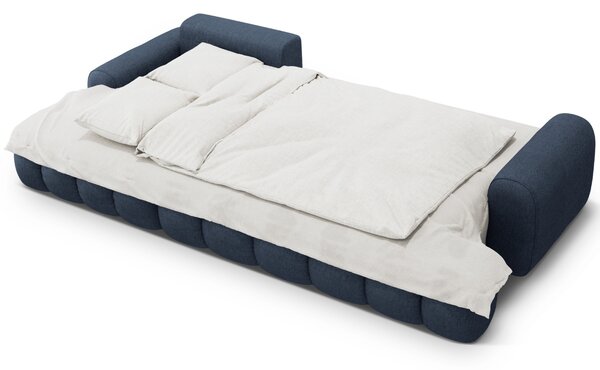 -25 % Dny MOMENTI– Cosmopolitan Design Tmavě modrá rozkládací pohovka Linz 275 cm, levá