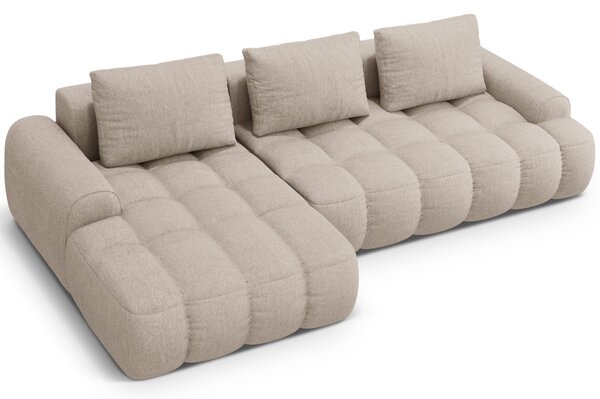 -25 % Dny MOMENTI– Cosmopolitan Design Pískově hnědá rozkládací pohovka Linz 275 cm, levá