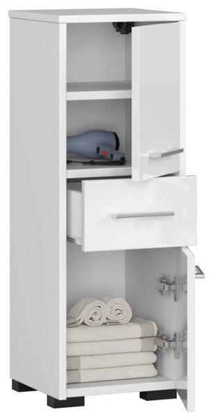 Koupelnová skříňka FIN 30 2D 1SZ 85 cm bílá, lesk