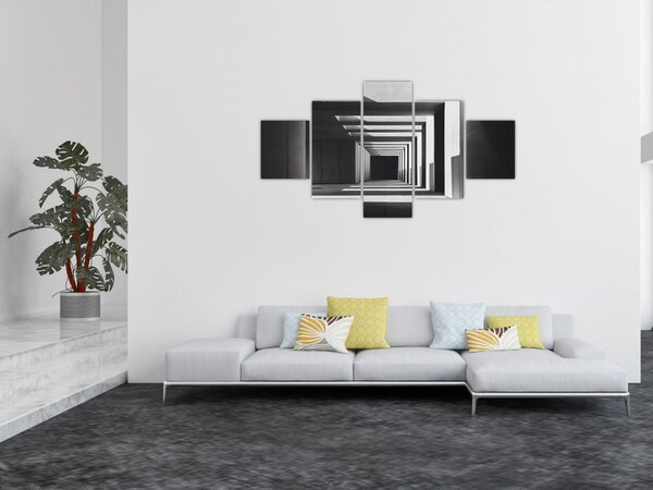 Obraz - Čtvercový tunel (125x70 cm)