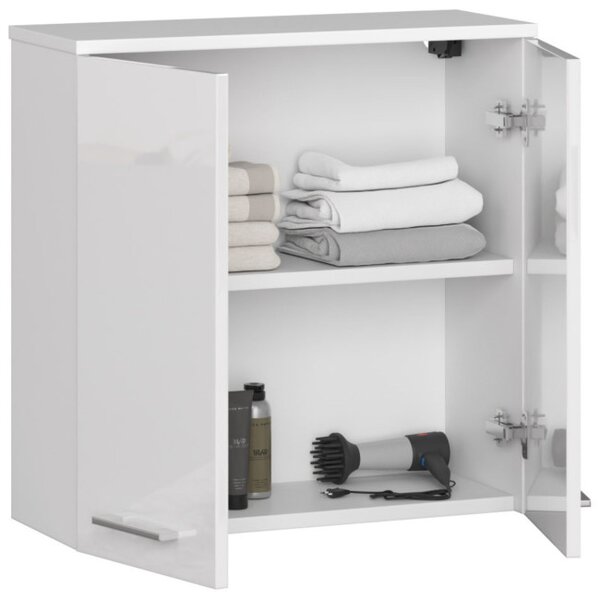 Koupelnová skříňka FIN W 60 cm 2D bílá, lesk