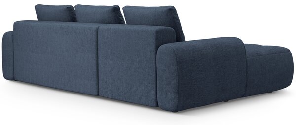 -25 % Dny MOMENTI– Cosmopolitan Design Tmavě modrá rozkládací pohovka Linz 275 cm, levá