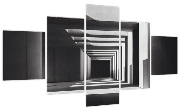 Obraz - Čtvercový tunel (125x70 cm)