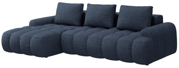 -25 % Dny MOMENTI– Cosmopolitan Design Tmavě modrá rozkládací pohovka Linz 275 cm, levá
