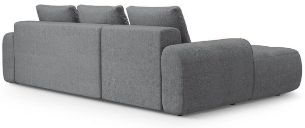 Cosmopolitan Design Šedá rozkládací pohovka Linz 275 cm, levá
