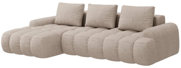 -25 % Dny MOMENTI– Cosmopolitan Design Pískově hnědá rozkládací pohovka Linz 275 cm, levá
