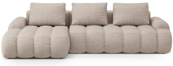 -25 % Dny MOMENTI– Cosmopolitan Design Pískově hnědá rozkládací pohovka Linz 275 cm, levá