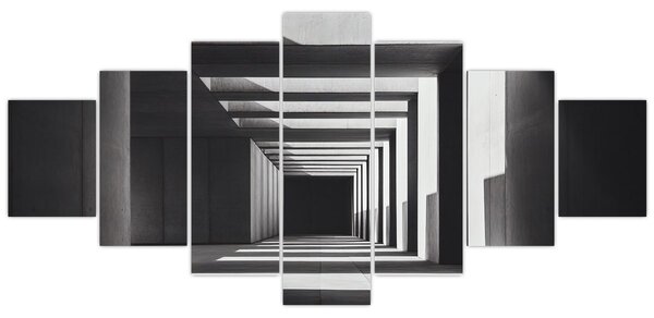 Obraz - Čtvercový tunel (210x100 cm)