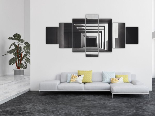 Obraz - Čtvercový tunel (210x100 cm)
