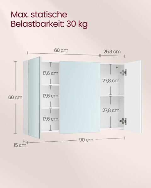 Zrcadlová skříňka BBK032W01