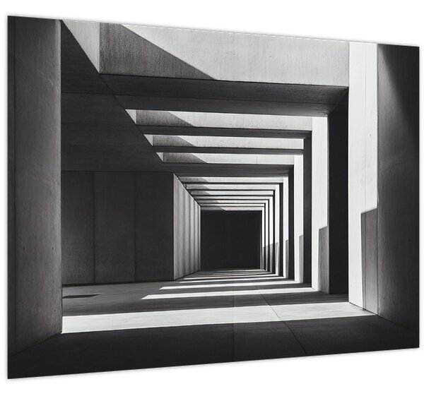 Obraz - Čtvercový tunel (70x50 cm)