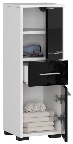Koupelnová skříňka FIN 30 2D 1SZ 85 cm černá, lesk