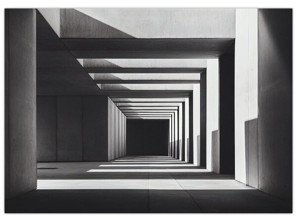 Obraz - Čtvercový tunel (70x50 cm)