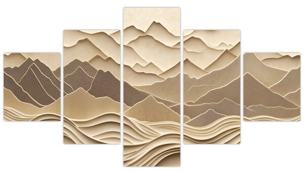 Obraz - 3D linie hor (125x70 cm)