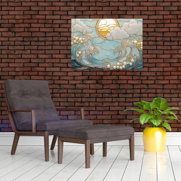 Obraz - 3D perly v oceánu (70x50 cm)