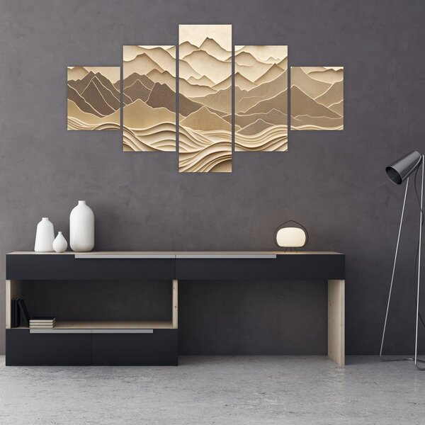 Obraz - 3D linie hor (125x70 cm)