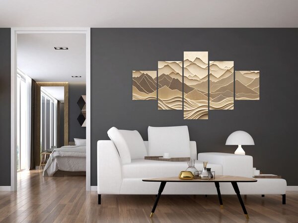 Obraz - 3D linie hor (125x70 cm)