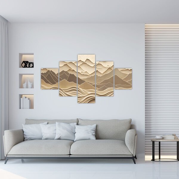 Obraz - 3D linie hor (125x70 cm)