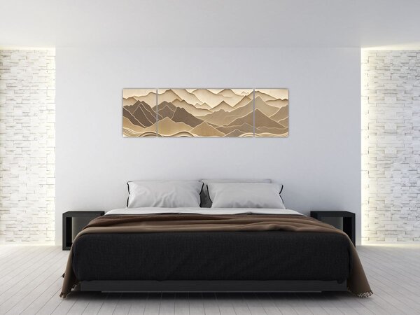 Obraz - 3D linie hor (170x50 cm)
