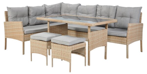 Set zahradního nábytku BERNO béžový / šedý SAD9576