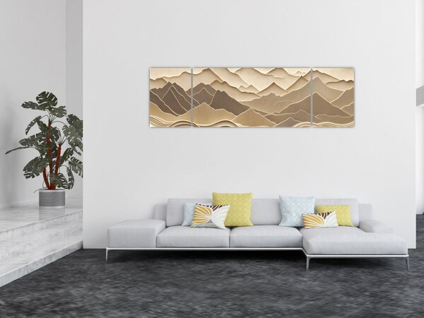 Obraz - 3D linie hor (170x50 cm)
