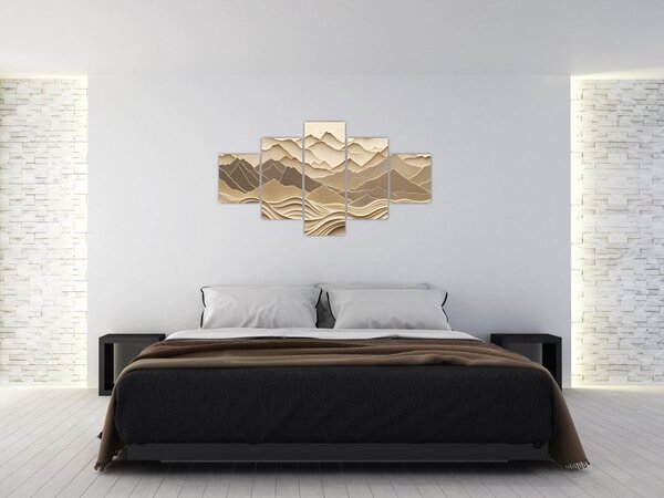 Obraz - 3D linie hor (125x70 cm)