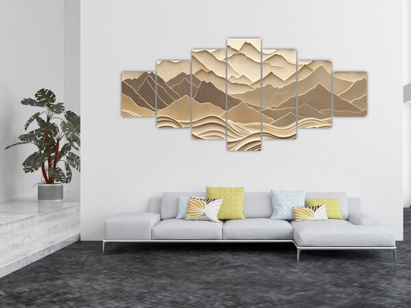 Obraz - 3D linie hor (210x100 cm)
