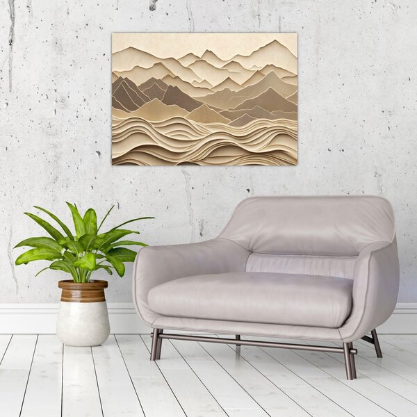 Obraz - 3D linie hor (70x50 cm)