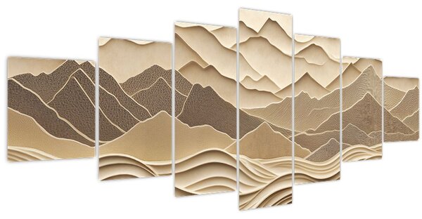 Obraz - 3D linie hor (210x100 cm)